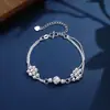 Pulsera Tres Vidas Tres Mundos para Mujer con Diseño de Cuentas de Transferencia Multicapa, Estilo de Nicho, Versátil, Joyería de Alta Gama, Regalo para Mejor Amiga
