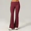 Pantalones Largos de Pierna Ancha Plegados en la Cintura Micro Acampanados para Mujer, Fruncidos Levanta Glúteos, Piernas de Durazno, Secado Rápido, Deportivos, de Yoga, Otoño Invierno Europeos y Americanos