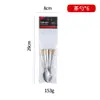 Serie Medio Oriente Paquete de 6 Juego de Cubiertos de Acero Inoxidable Corona Diamante Estrella Chapado en Oro Real Cuchillo Tenedor Cuchara para Comida Occidental Bolsa de PVC