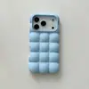 Capa para Celular Maçã 18Pro Max, Case Waffle de Ovo Macaron Cor Pura, Iphone17 Fosco 15 Feminino 16