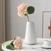 Arranjo de buquê de flores artificiais de hortênsia para decoração de casa e casamento, fotografia, estilo pastoral, flores artificiais de hortênsia branca