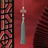 Abanico Dorado Perlado Estampado de 12 cm Borla Flecos Joyería Hecha a Mano DIY Abanico Hanfu Accesorios Semi-Terminados Piezas