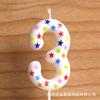 [Personalizável com Seu Próprio Design] Velas Digitais de Estrela de Cinco Pontas para Festas de Aniversário, Amazon, Shein, Transfronteiriço, Embalado Individualmente, Pintado
