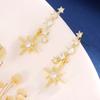 Brincos 2024 Dongdaemun New Eight Mangxing com Microincrustação de Diamante Super Brilhantes para Mulheres Moda Transfronteiriça Europeia e Americana Brincos de Estrela Tendência