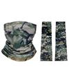 Máscara de Manga de Seda de Hielo Camuflajeada Bufanda de Cuello de Seda de Hielo Máscara con Patrón de Hielo y Agua Protección Solar UV Cubierta de Cuello para Ciclismo