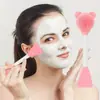 Escova de Silicone 2 em 1 para Limpeza Facial e Aplicação de Máscara, Ferramenta de Duas Pontas para Limpeza Profunda, Esfoliação e Cuidados com os Poros
