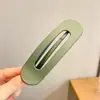 Elegante pinza de garra de abulón mate para mujer, pinza para el pelo de lujo de alta gama, pasador con estampado de leopardo para la parte trasera de la cabeza, elegante accesorio para el pelo de pico de pato