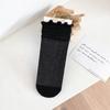 Calcetines Zhuji para mujer, de verano, finos, transpirables, estilo japonés, estilo coreano, con encaje blanco, de malla hueca, para mujer