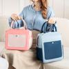 Bolsa térmica de temperamento estilo coreano lonchera bolso de mano almuerzo con arroz papel de aluminio engrosado bolso de mano bolsa para almuerzo y cena de cuello blanco