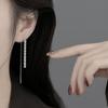 Aretes Largos de Borla de Cadena Elegantes Simples Elegantes Aretes de Cola de Fénix Aretes Brillantes de Trigo Adelgazantes para Rostro Redondo