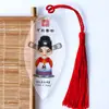 Marcador de Página com Veios de Folha de Personagens da Ópera de Pequim Marcador de Página de Personagens da Ópera Chinesa para Amigos Estrangeiros Marcador de Página Criativo