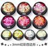 Lentejuelas cuadradas de 3 mm para uñas, brillo, polvo brillante, decoración mixta transfronteriza de celebridad de Internet, material al por mayor para pegamento de esmalte de uñas