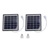Panel Solar de Silicio Monocristalino Kit de Carga Doble USB Lámpara Pequeña Bombilla LED Solar 5W Lámpara USB Portátil Habitación