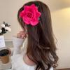 Estilo bohemio de vacaciones clip de flor rosa clip de tiburón para el corazón de chica网红 dulce de alta calidad accesorios para el cabello