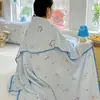 Manta de Gasa de Doble Capa 100% Algodón Clase A, Colcha de Gasa Arrugada de Algodón Puro para Verano, Grado Materno e Infantil, Adecuada para Niños de Guardería, Manta para Siesta con Aire Acondicionado