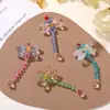 Estilo Coreano Hecho a Mano Creativo Color Contrastante Cristal Cuentas Colgante DIY Nicho Estilo Ins Pendientes Ganchos para Orejas Bolso Colgante Accesorios