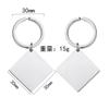 Chaveiro de Metal Square Dupla face Europeia e Americana Cross-border Family Inspirational Presente de Férias Gravador de Metal Chaveiro