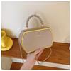 Bolsa de Palha Tecida Estilo Coreano Transfronteiriça Nova Moda Simples Bolsa Feminina Tendência Bolsa Transversal com Corrente no Ombro