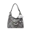 Bolso grande de mujer popular transfronterizo, moderno y de alta gama, con detalle de lazo, mochila de un solo hombro y de doble hombro, bolso de axila de diseño nicho