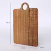 Tabla de Cortar de Madera de Acacia Tabla de Cortar de Madera Sólida Tabla de Cortar con Mango de Madera de Albizia Tabla para Pizza y Bistec Transfronteriza Accesorios de Fotografía