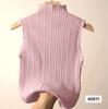 Colete sem mangas de gola média, camisa de base elegante de verão, roupa externa feminina, malha de seda gelada, estilo estrangeiro, top interno, ajuste fino
