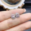Venta al por mayor de fábrica Pendientes de Zafiro Rosa Natural Más Vendidos Plata S925 Incrustada Piedra Principal 3*4 Joyería de Lujo Venta Directa de Fábrica