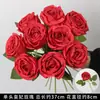 Flor de Rosa de Borde Afilado Pétalo Plegable Rosa del Amante Decoración de Fondo para Salón de Bodas Flores para Camino Materiales para Arreglos Florales Flores Artificiales para Boda