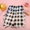Cueca Box Masculina com Estampa Xadrez Tendência, Shorts para Casa Respiráveis da Moda de Cintura Média Tamanho Grande, Fornecimento Direto do Fabricante