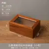 Caixa de Armazenamento de Vidro com Flor de Begônia Caixa Decorativa de Toucador Caixa de Madeira Retrô para Organização de Detritos de Mesa Decoração de Caixa de Madeira com Tampa Flip-Top