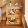 Mesa de Noche de Madera Maciza Estilo Tronco Mesa de Noche Creativa Gabinete de Almacenamiento Moderno Simple para Apartamento Pequeño Estante de Almacenamiento para Noche de Dormitorio