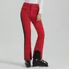 Nuevos pantalones de esquí para mujer, corte ajustado, a prueba de viento, impermeables, engrosados, cálidos, elásticos, deportivos, pantalones de esquí de comercio exterior para mujer