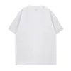 Camiseta Unisex de Algodão Pesado 220g Verão 2023 Gola Redonda Manga Curta Cor Sólida Ombro Caído Tamanho Plus Size Manga Curta para Homens e Mulheres