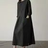 Vestido de Mujer de Manga Larga Nuevo 2023 Primavera Cuello Redondo Vestido Elegante Moda Casual para Mujer Vestido de Sol para Vacaciones