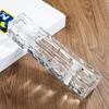 Ladrillos de Vidrio de Cristal Ultra Blancos Muro Divisorio Ladrillos Muro Paisajístico de Ingeniería Cuadrados de Colores Sólidos Escarchados Translúcidos