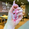 Chaveiro Cartoon Sanrio Kuromi Brilhante Areia Líquida Boneca Pingente Decoração Pequeno Presente Acessórios para Atacado