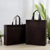 Bolsa de mano de tela no tejida al por mayor para ropa, regalo, bolsa tridimensional, bolsa de película de embalaje universal para compras de supermercado