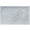 Pantalla de Muro de Pantalla de Mármol Blanco Tallado en Piedra Flores de Patio Floreciendo Fondo Rico Muro de Relieve Pantalla de Mármol Natural Escultura de Talla en Piedra