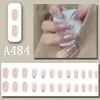 Piezas de Uñas Postizas Terminadas, Uñas Postizas, Arte de Uñas Simple de Limón Helado Transparente Estilo Celebridad de Internet, Extensiones de Uñas y Uñas Portátiles