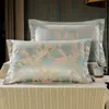 Juego de Almohadas de Algodón para Adultos Funda para Relleno de Almohada Individual Almohada Grande Funda para Almohada Par de Fundas de Almohada Jacquard de Algodón Puro
