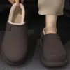 Pantuflas de algodón impermeables EVA para mujer, nuevo estilo otoño/invierno 2026, antideslizantes, engrosadas, forradas de felpa, cálidas y con diseño de cobertura de talón, también disponibles para hombre