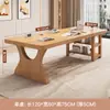 Escritorio grande moderno minimalista nórdico de madera maciza, sofá de ocio, diseño libre para sala de estar, mesa larga para leer, estudiar y trabajar