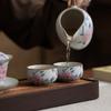 Taza Maestra de Gres Ru Beige Set de Té Kung Fu Taza de Té Individual Taza de Té Cerámica para el Hogar Taza Individual Personal Taza de Degustación