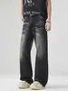 Ropa para Hombre Fengshe / Jeans para hombre con patrón de rayo desgastado de la alta calle americana, marca de moda, pantalones de pierna recta cleanfit ligeramente acampanados