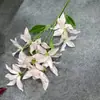 Flores de simulación de boda explosiones 12 cabezas Guirnalda lirio fondo de fotografía de auditorio camino hacia fila decoración de flores flor artificial camino
