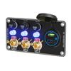 Painel de Interruptores de Carro Modificado 12V Interruptor de Alavanca Metal Cobre Liga/Desliga Painel Carregador de Celular