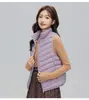 90 veludo colete feminino gola alta jaqueta acolchoada leve feminina Pinghu atacado plus size fino leve colete casaco de inverno