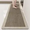 Alfombrilla de cocina de diatomeas estilo nórdico minimalista, resistente a la suciedad y fácil de limpiar, juego de dos piezas de tira larga abstracta geométrica para suelo de cocina