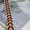 En stock cinta jacquard de 2.5 cm multicolor, diseño simple de hoja y espiga de trigo con hilo dorado, tira decorativa de estilo étnico para ropa, sombreros y faldas