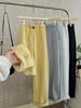 Pantalones de pierna ancha de una pieza de capa de aire para mujer 2025 Primavera Nuevo Estilo Coreano Cintura Elástica Rectos Casuales Pantalones Largos Venta al por Mayor