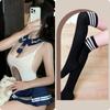 Lencería Sexy Uniforme Jk Atuendo de Pura Pasión No Hay Necesidad de Quitarse Traje de Marinero Estilo Preppy Juego de Rol Traje Sexy Talla Grande Qqny